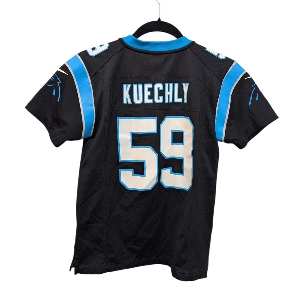 Carolina Panthers Football Jersey Youth MEDIUM NFL Nike On Field Kuechly 59